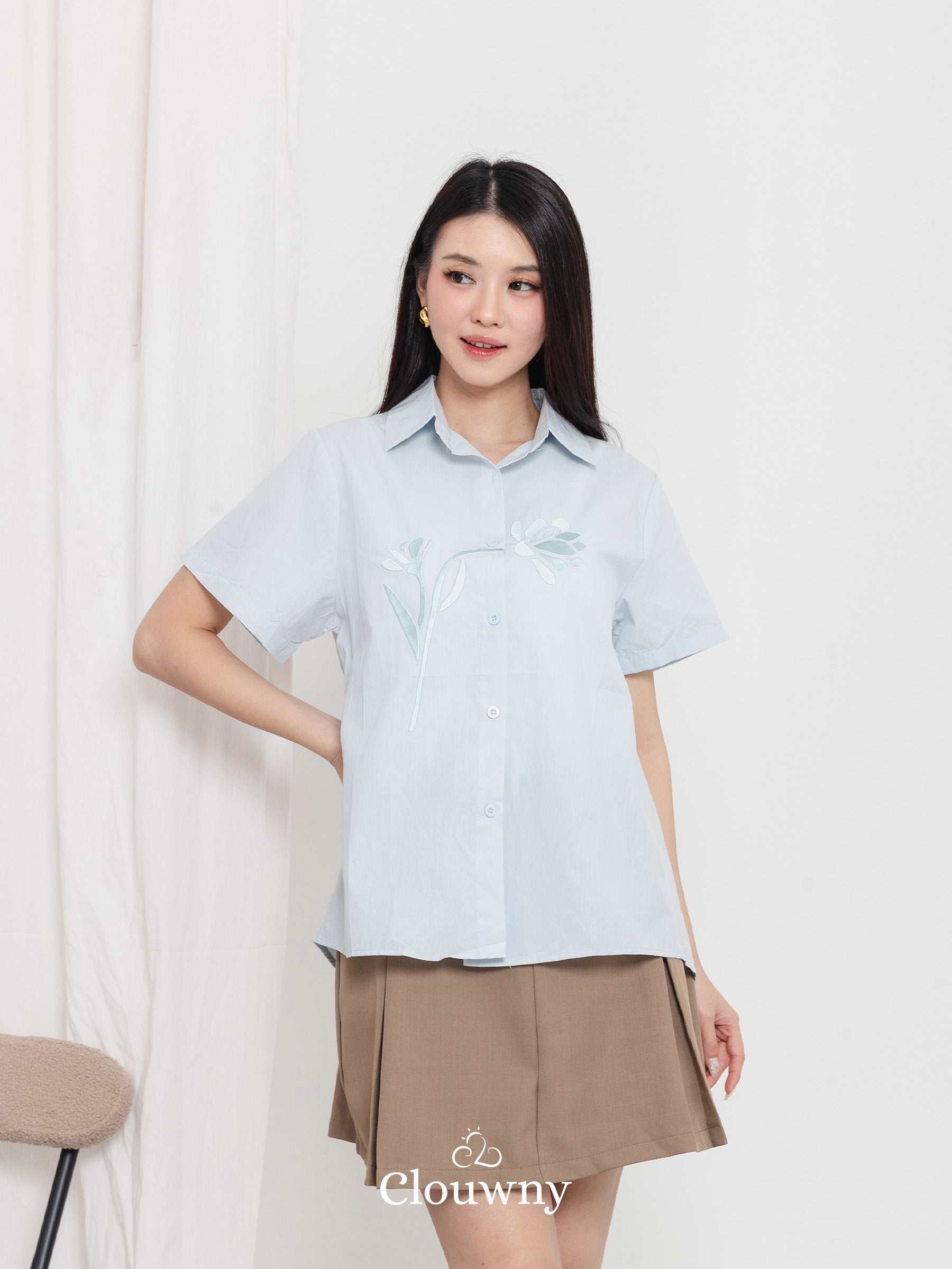 Hova Cotton Shirt - Blue